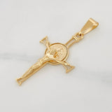 Dije Cruz Cristo 2.4g / 1 3/4 in Oro Amarillo 18K