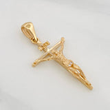 Dije Cruz Cristo 2.35g / 1 1/4 in Oro Amarillo 18K
