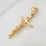 Dije Cruz Cristo 2.35g / 1 1/4 in Oro Amarillo 18K