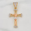 Dije Cruz Cristo 2.9g / 1 1/2 in Tres Oros 18K