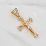 Dije Cruz Cristo 2.9g / 1 1/2 in Tres Oros 18K