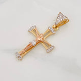 Dije Cruz Cristo 2.9g / 1 1/2 in Tres Oros 18K