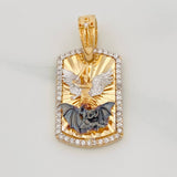Pendant San Miguel Arcángel 4.5g / 1 1/4 in Three Golds 18K