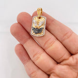 Pendant San Miguel Arcángel 4.5g / 1 1/4 in Three Golds 18K