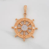 Dije Timon Bv 4.55g / 1 1/2 in Dos Oros Blanco Rosa 18K