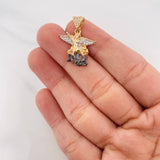 Pendant Saint Michael Archangel 3.4g / 1 in Three-Tone Gold 18K