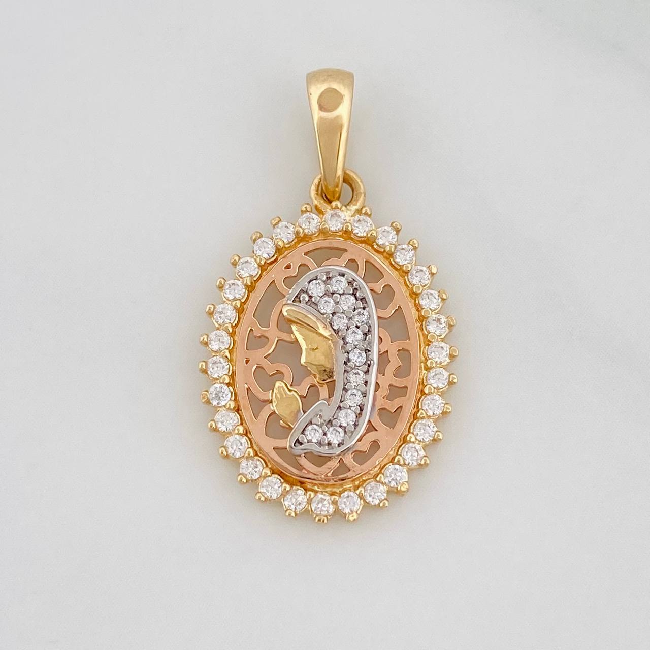 Dije Virgen Maria 2.4g / 1 in Tres Oros 18K
