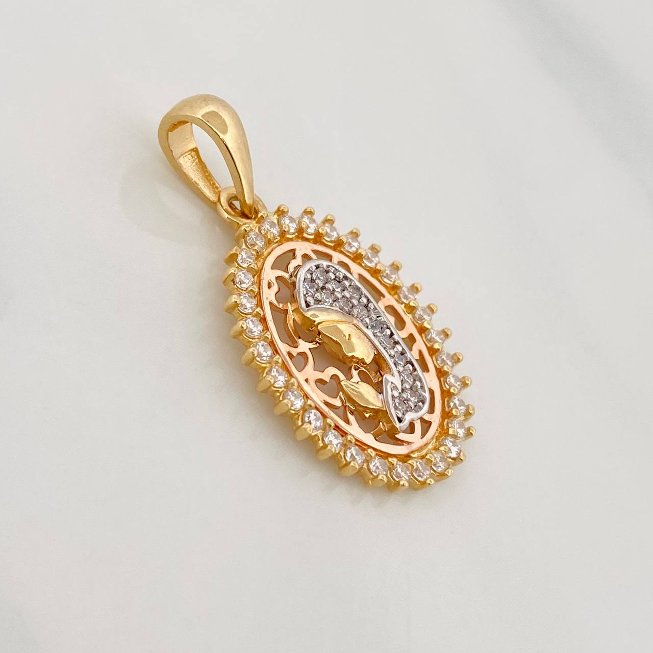 Dije Virgen Maria 2.4g / 1 in Tres Oros 18K