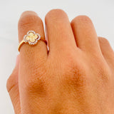 Clover Ring 2.3g / T7 1/2 Two-Tone Yellow White Gold 18K