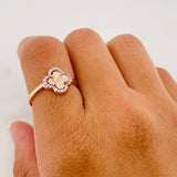Clover Ring 2.15g / T6 1/4 Two-Tone White Rose Gold 18K