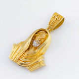 Dije Rostro De Cristo 22.85gr / 2 in / Dos Oros Amarillo Blanco 18K ©