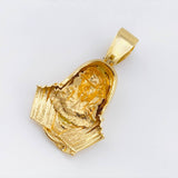 Dije Rostro De Cristo 22.85gr / 2 in / Dos Oros Amarillo Blanco 18K ©