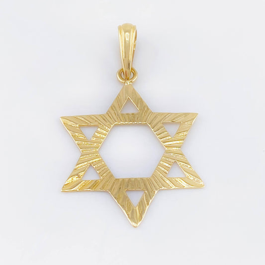 Dije Estrella De David 1.95gr / 1 1/2 in / Oro Amarillo 18K ©