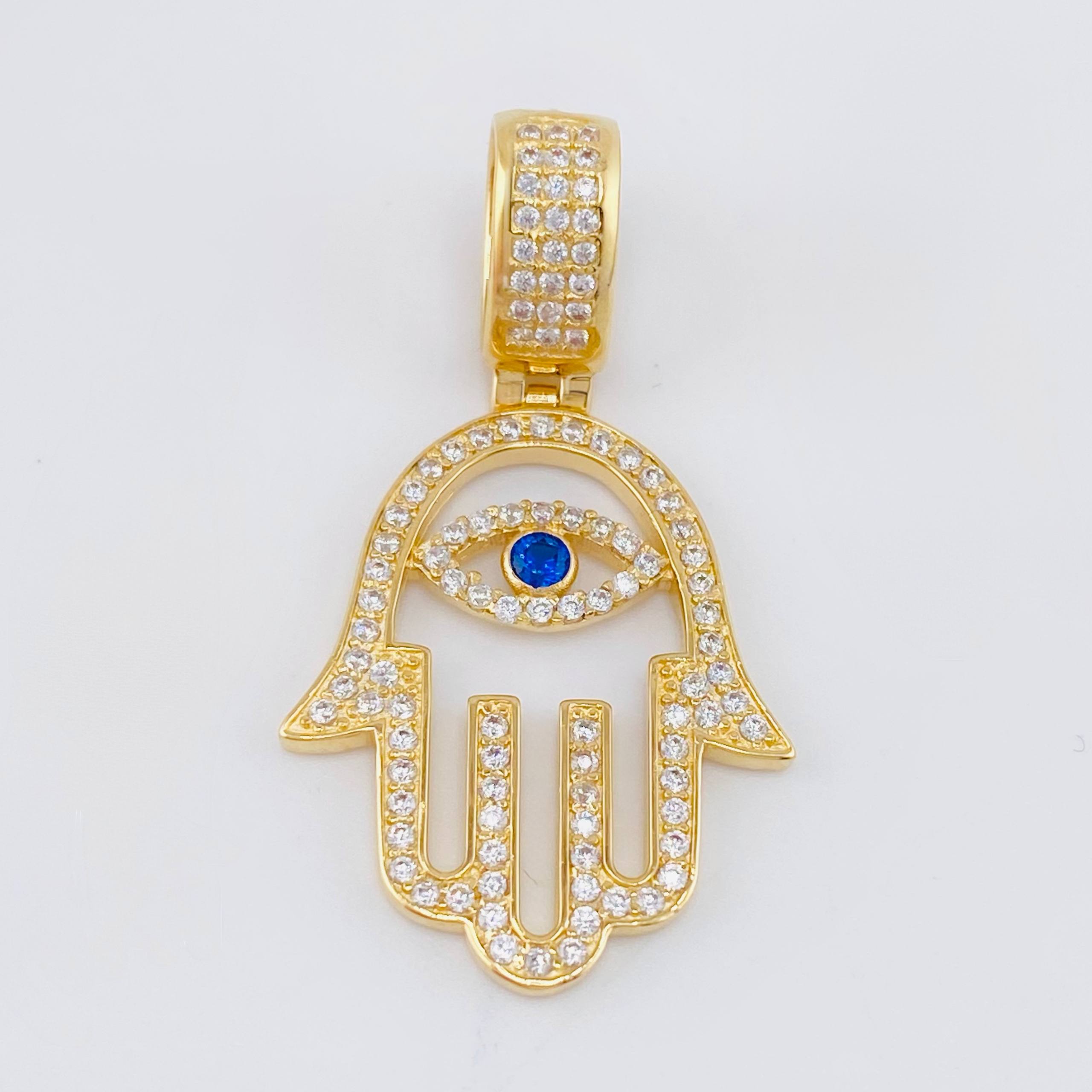 Dije Mano Hamsa 5.15gr / 1 1/2 in / Oro Amarillo 18K ©