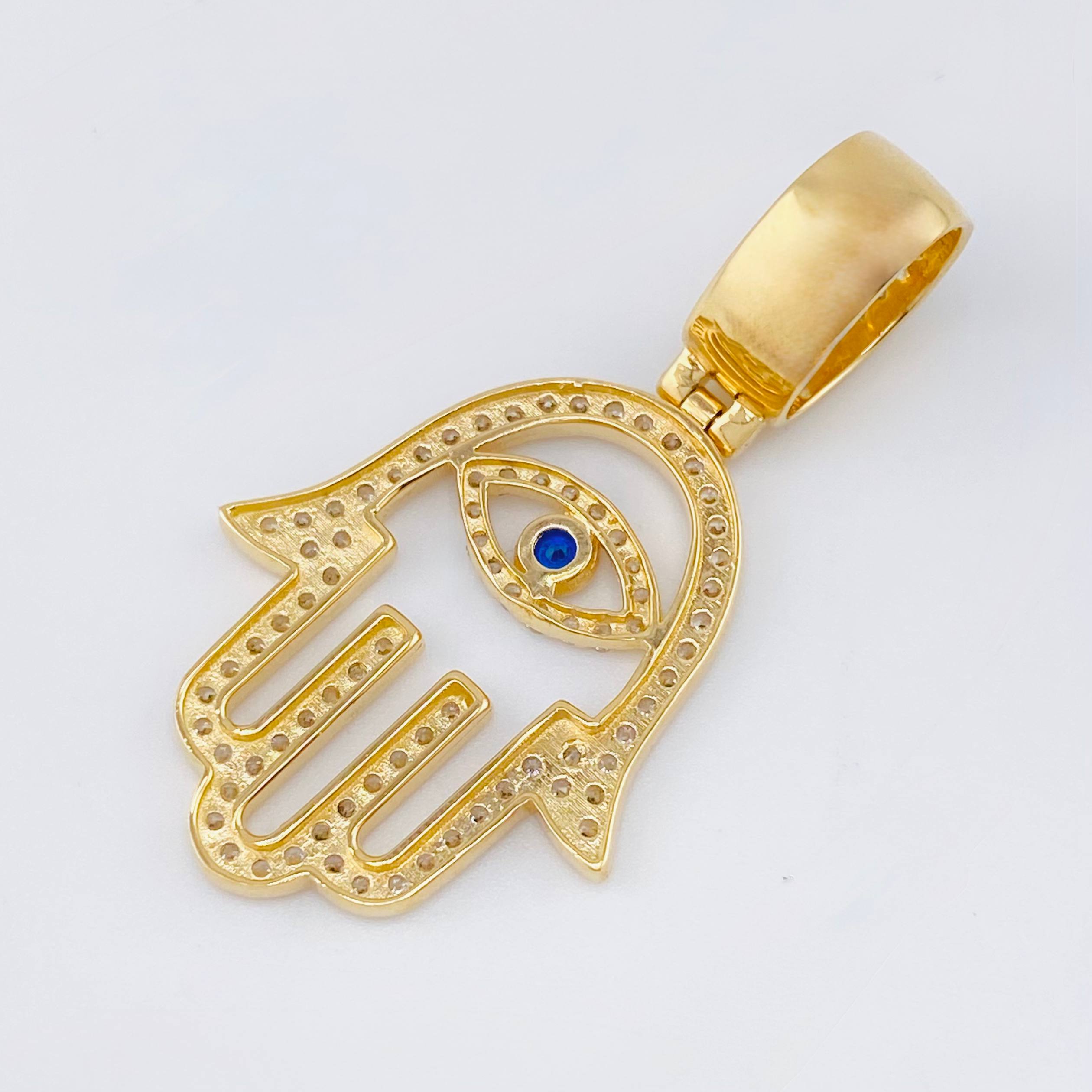 Dije Mano Hamsa 5.15gr / 1 1/2 in / Oro Amarillo 18K ©