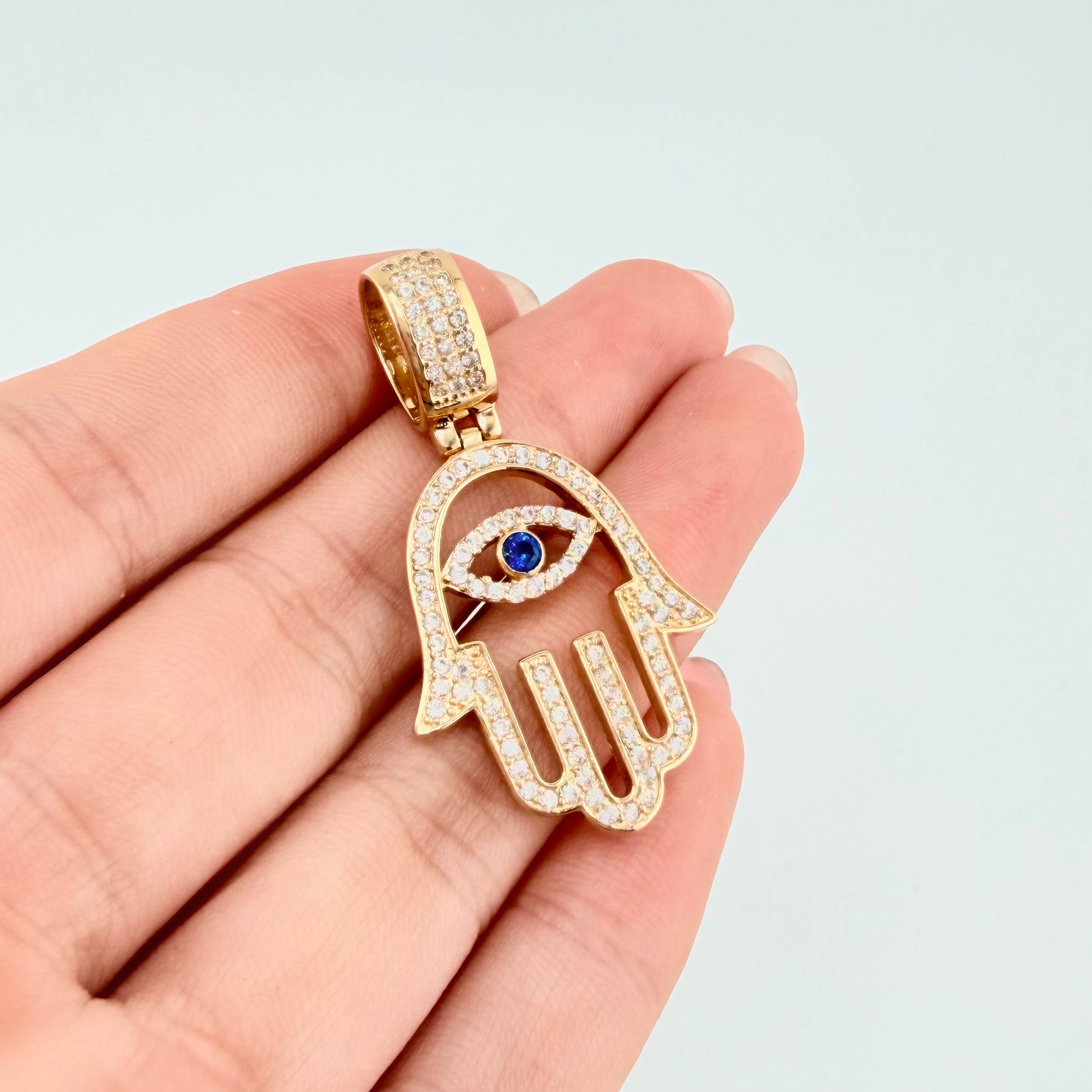 Dije Mano Hamsa 5.15gr / 1 1/2 in / Oro Amarillo 18K ©