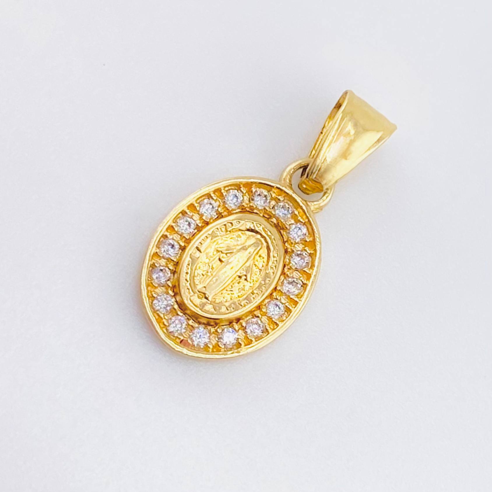 Pendant Miraculous Virgin 0.75gr / 1/2 in / Yellow Gold 18K ©