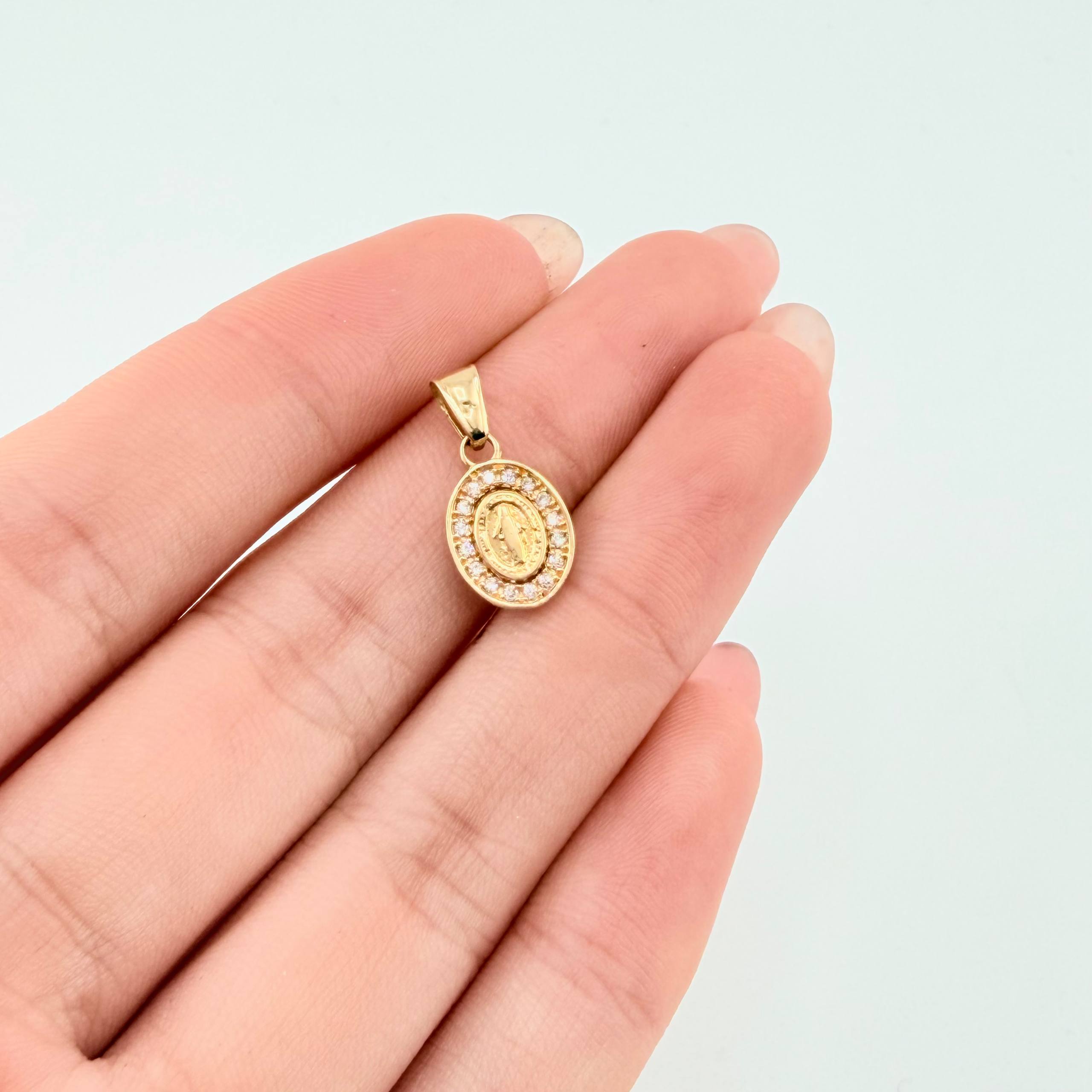 Pendant Miraculous Virgin 0.75gr / 1/2 in / Yellow Gold 18K ©