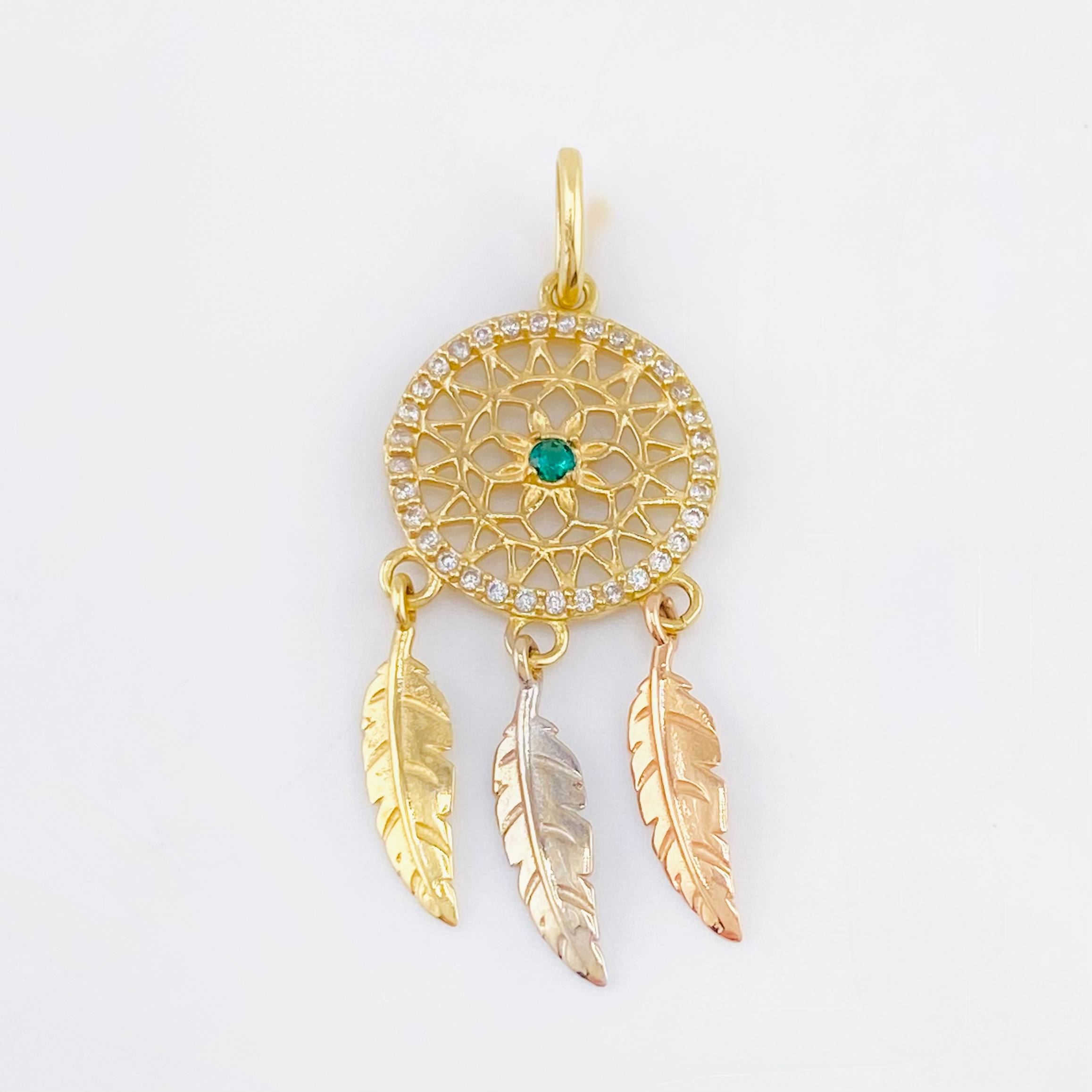 Dije Atrapa Sueños 2.4gr / 1 1/2 in / Oro Amarillo 18K ©