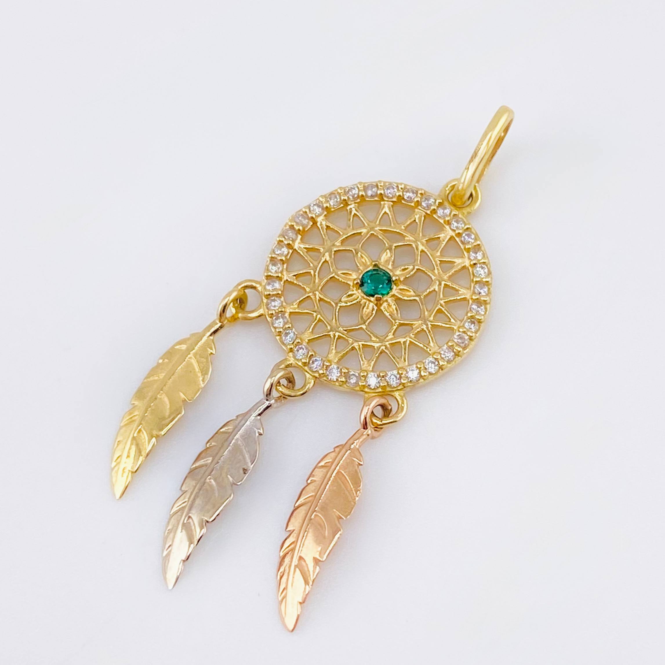 Dije Atrapa Sueños 2.4gr / 1 1/2 in / Oro Amarillo 18K ©