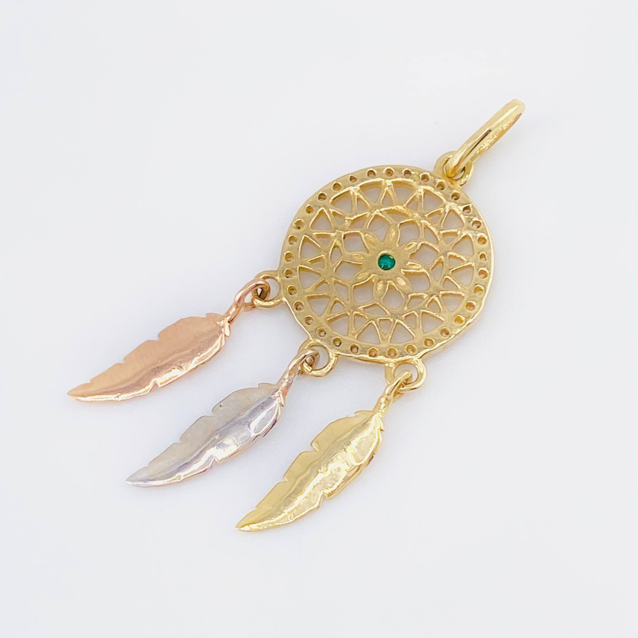 Dije Atrapa Sueños 2.4gr / 1 1/2 in / Oro Amarillo 18K ©