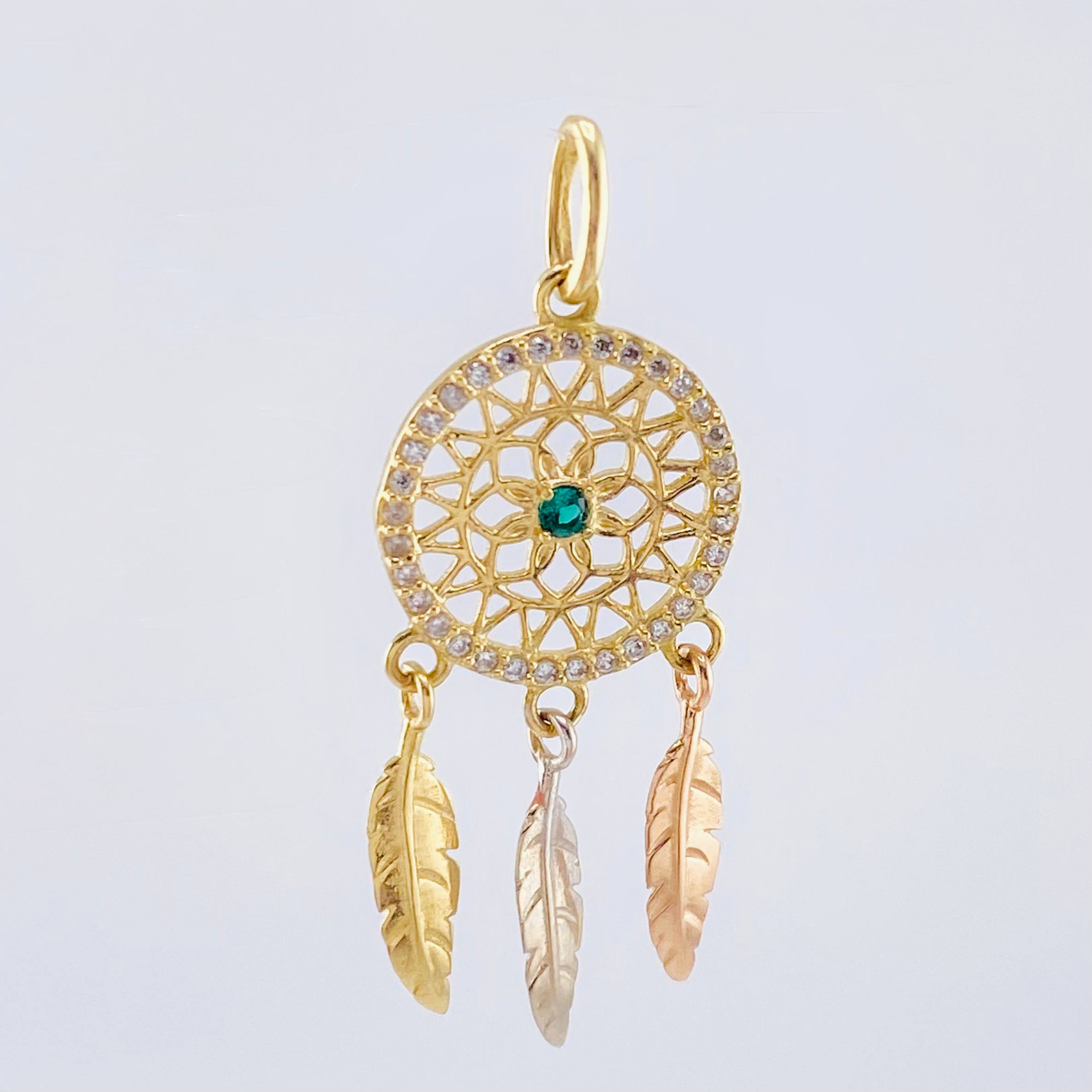 Dije Atrapa Sueños 2.4gr / 1 1/2 in / Oro Amarillo 18K ©