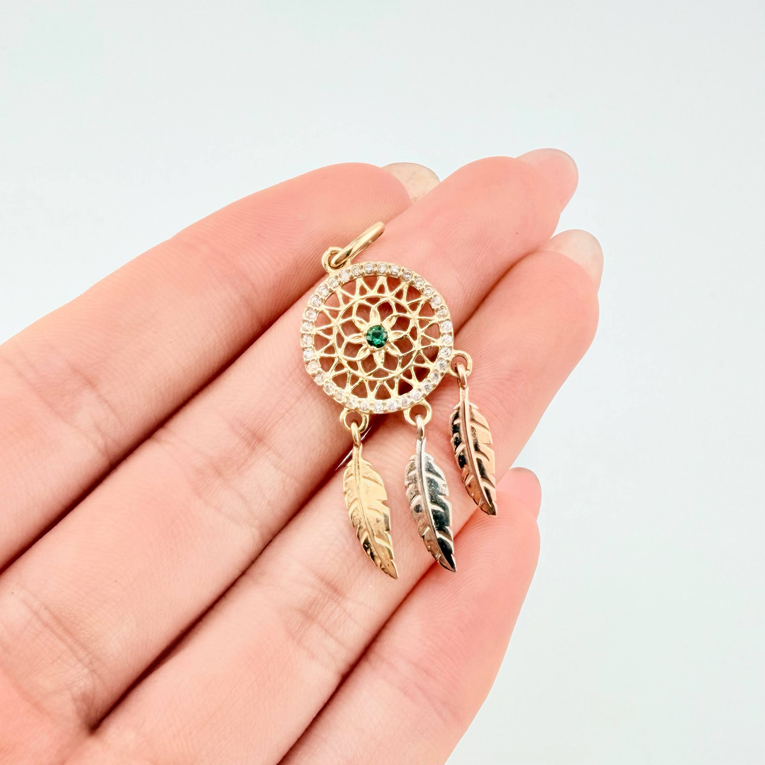 Dije Atrapa Sueños 2.4gr / 1 1/2 in / Oro Amarillo 18K ©