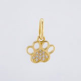 Pendant Paw Print 0.7gr / 1/2 in / Yellow Gold 18K ©