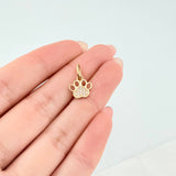 Pendant Paw Print 0.7gr / 1/2 in / Yellow Gold 18K ©