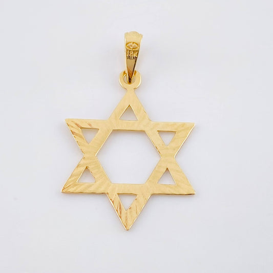 Dije Estrella De David 1.85gr / 1 1/4 in / Oro Amarillo 18K ©