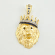 Dije Leon Corona 9.65gr / 1 1/2 in / Oro Amarillo 18K *