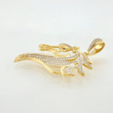 Dije Caballo Relieve Silueta 6.6gr / 1 3/4 in / Dos Oros Amarillo Blanco 18K *