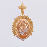 Dije Jesus Aureola Rayada 7.75gr / 1 1/2 in / Tres Oros 18K *