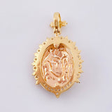 Dije Jesus Aureola Rayada 7.75gr / 1 1/2 in / Tres Oros 18K *