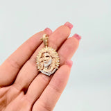 Dije Jesus Aureola Rayada 7.75gr / 1 1/2 in / Tres Oros 18K *
