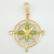 Compass Cardinal Star Pendant 5.9gr / 2 in / 18K Yellow Gold *