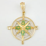 Compass Cardinal Star Pendant 5.9gr / 2 in / 18K Yellow Gold *