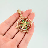 Compass Cardinal Star Pendant 5.9gr / 2 in / 18K Yellow Gold *