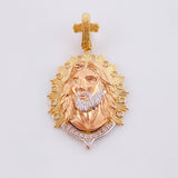 Dije Jesus Aureola Rayada 4.2gr / 1 in / Tres Oros 18K *