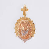 Dije Jesus Aureola Rayada 4.2gr / 1 in / Tres Oros 18K *
