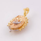 Dije Jesus Aureola Rayada 4.2gr / 1 in / Tres Oros 18K *