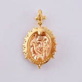 Dije Jesus Aureola Rayada 4.2gr / 1 in / Tres Oros 18K *