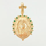 Dije Jesus Aureola Rayada 4gr / 1 1/4 in / Oro Amarillo 18K *