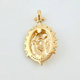 Dije Jesus Aureola Rayada 4gr / 1 1/4 in / Oro Amarillo 18K *