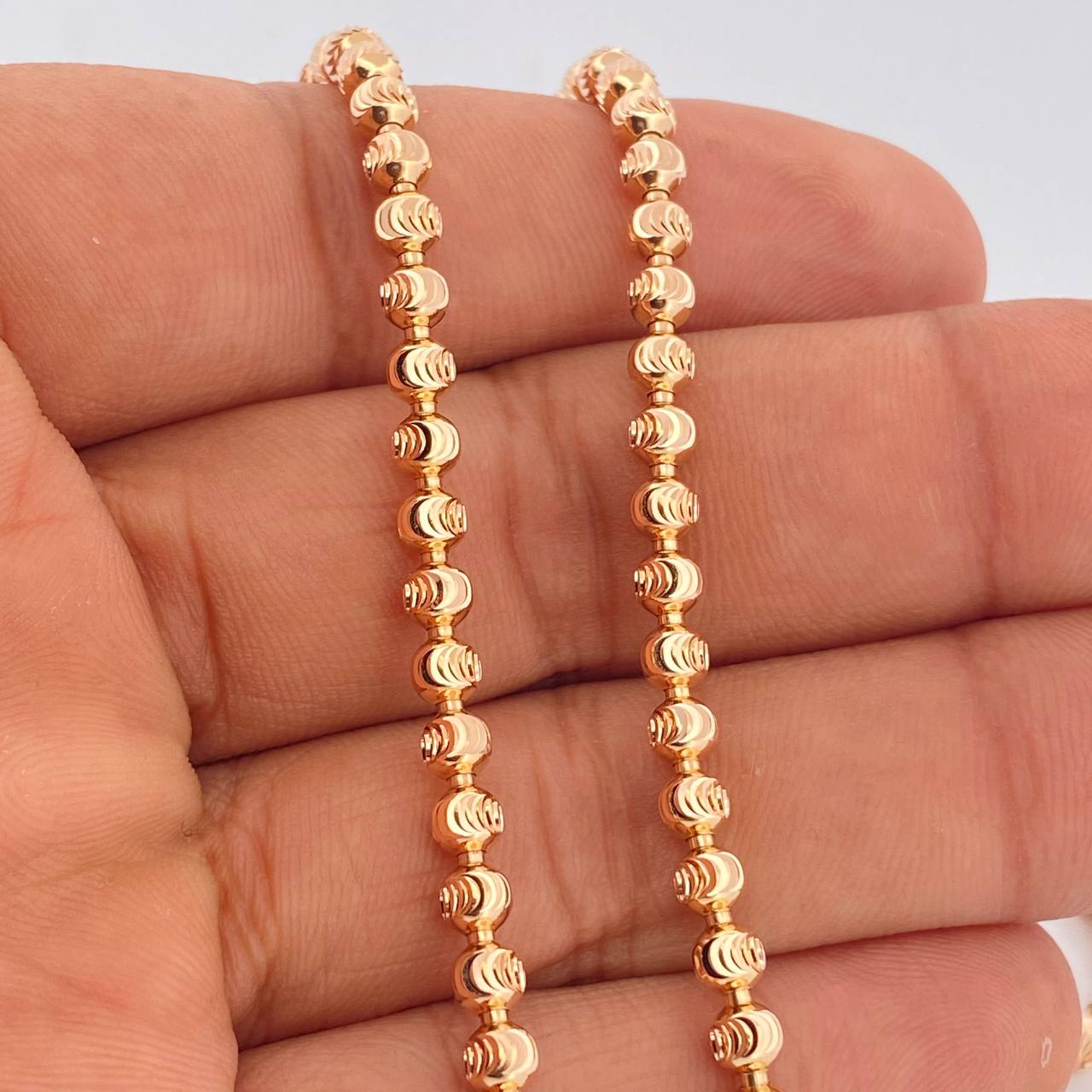 Cadena Militar 32.55gr / 27 1/2 in / Oro Rosa +3 18K &