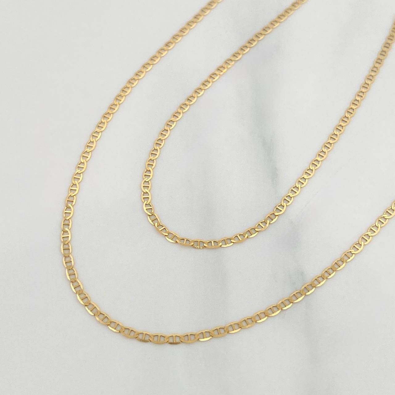 Flat Mariner Chain 1.35 g / 19 3/4 in / 1 mm 18K Yellow Gold
