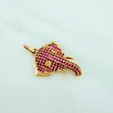 Pendant Elephant Face 2.85 g / 1 1/4 in 18K Yellow Gold