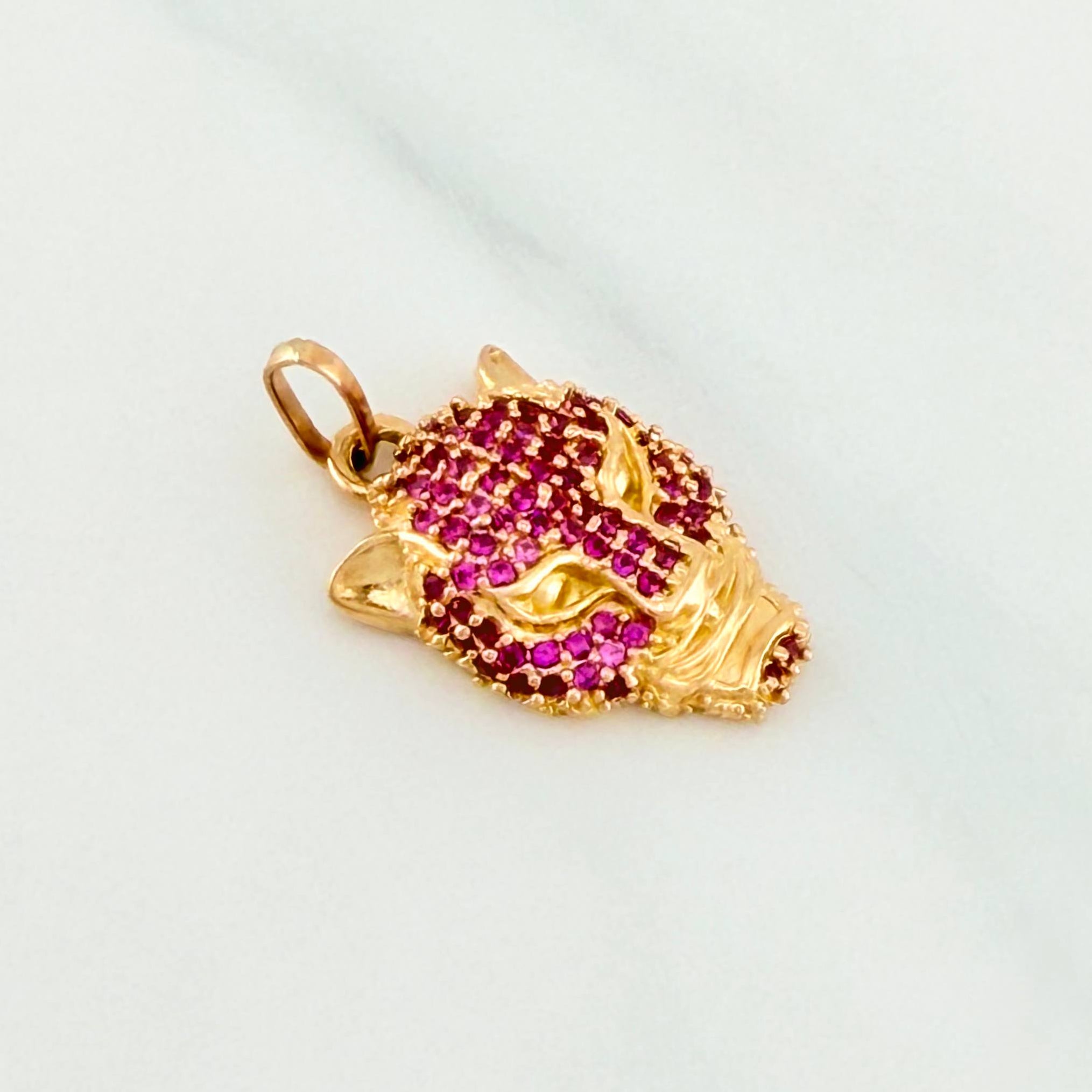 Pendant Panther Face 2.95 g / 1 in 18K Yellow Gold