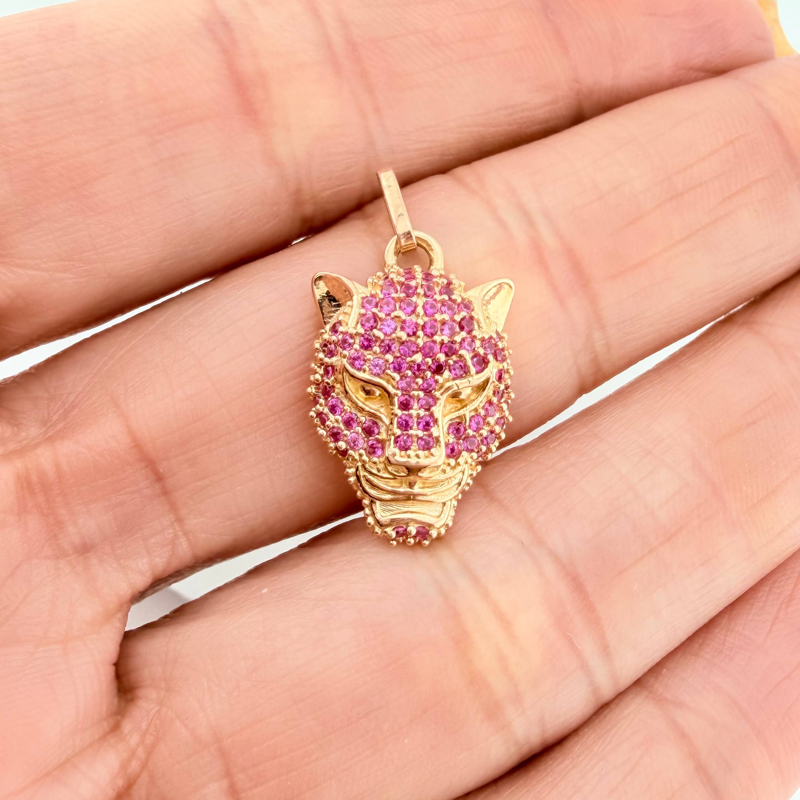 Pendant Panther Face 2.95 g / 1 in 18K Yellow Gold