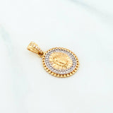 Pendant Virgin of Guadalupe 2.9 g / 1 in Two-Tone Yellow White Gold 18K